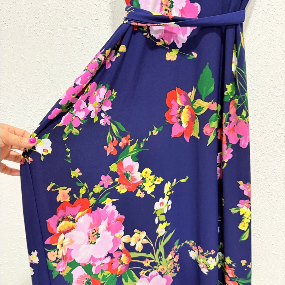 Ralph Lauren Navy Floral Midi Dress - Picture 8 of 9